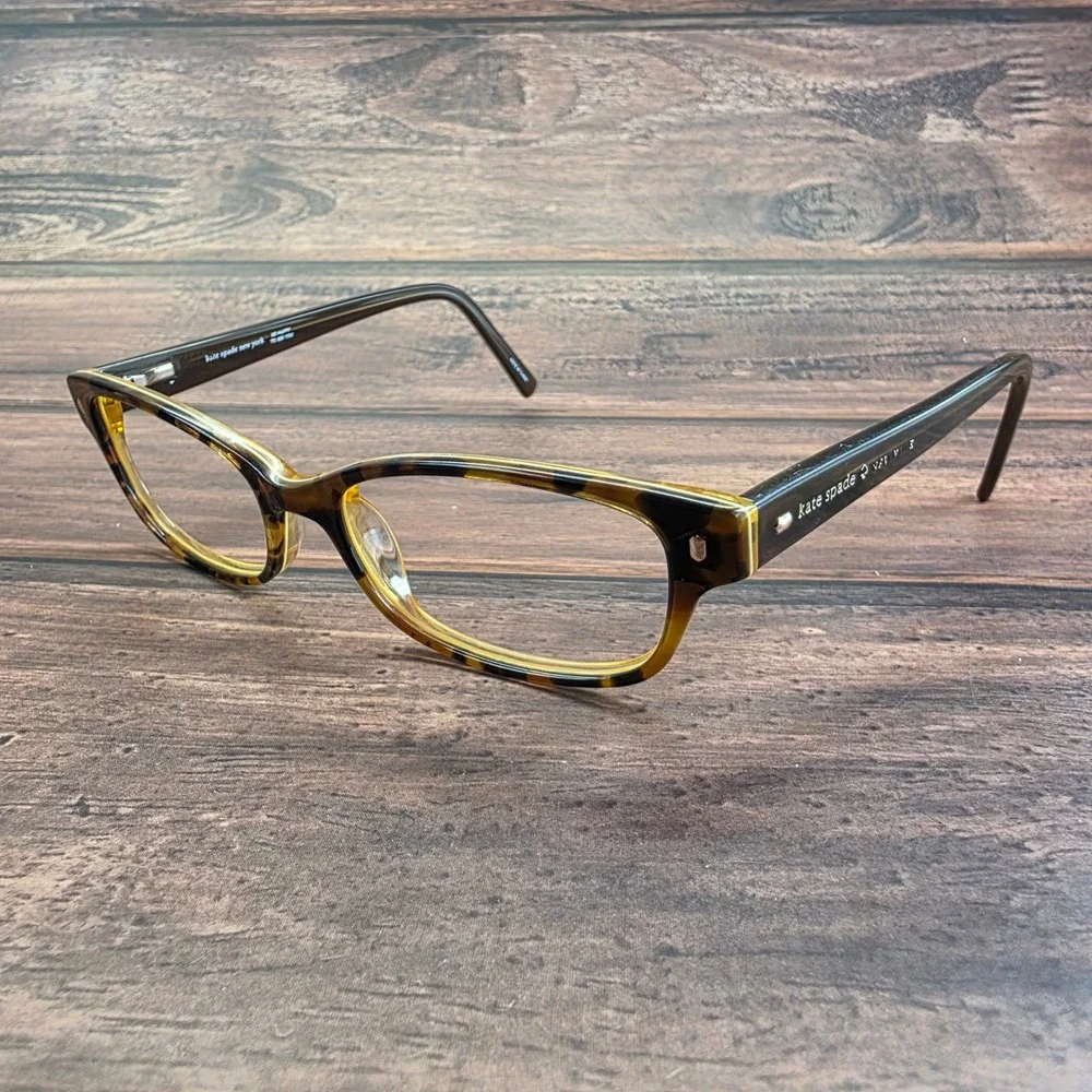 Kate Spade‎ Lucyann 0JMD Tortoise Shell Rectangular Eyeglasses Frames 135mm